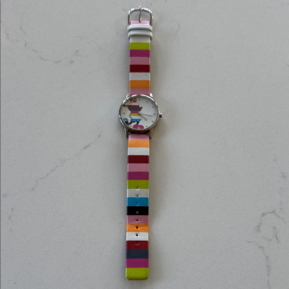 Mickey Mouse Disney Parks Official Colorful Striped Watch NWOT ✨